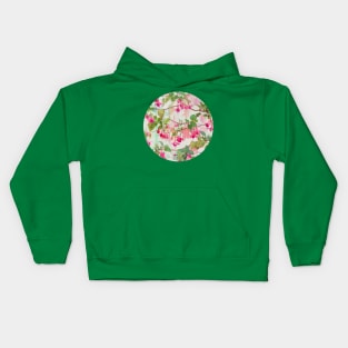 Rainbow Fuchsia Floral Pattern Kids Hoodie